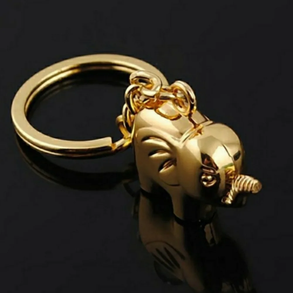 Golden Elephant Keychain